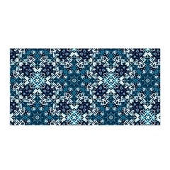 Boho Blue Fancy Tile Pattern Satin Wrap by KirstenStar