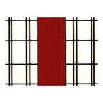 SHOJI - RED Double Sided Flano Blanket (Mini)  35 x27  Blanket Back