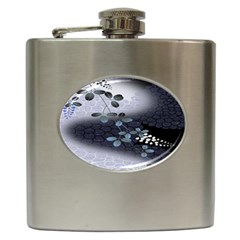 Abstract Black And Gray Tree Hip Flask (6 Oz) by BangZart