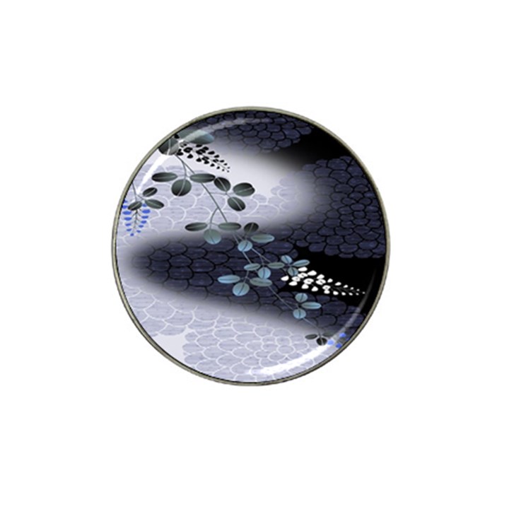 Abstract Black And Gray Tree Hat Clip Ball Marker