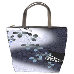 Abstract Black And Gray Tree Bucket Bags by BangZart