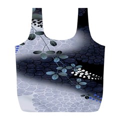 Abstract Black And Gray Tree Full Print Recycle Bags (l)  by BangZart