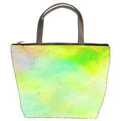 Abstract Yellow Green Oil Bucket Bags by BangZart