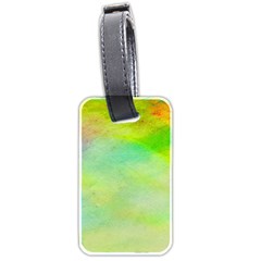 Abstract Yellow Green Oil Luggage Tags (two Sides) by BangZart