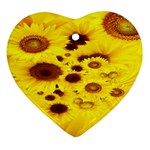 Beautiful Sunflowers Ornament (Heart) Front