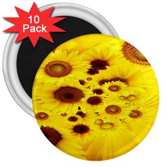 Beautiful Sunflowers 3  Magnets (10 Pack)  by BangZart