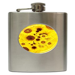 Beautiful Sunflowers Hip Flask (6 Oz) by BangZart