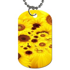 Beautiful Sunflowers Dog Tag (two Sides) by BangZart