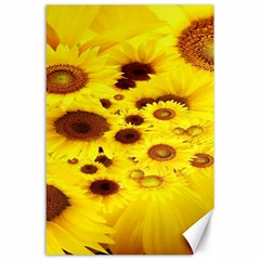 Beautiful Sunflowers Canvas 24  X 36  by BangZart