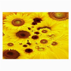 Beautiful Sunflowers Large Glasses Cloth by BangZart