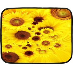 Beautiful Sunflowers Fleece Blanket (mini) by BangZart