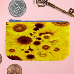 Beautiful Sunflowers Large Coin Purse by BangZart