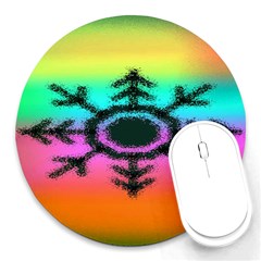 Vector Snowflake Round Mousepads by BangZart