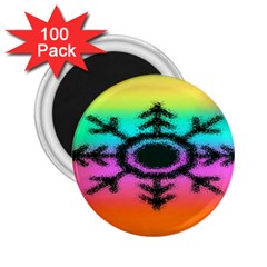 Vector Snowflake 2 25  Magnets (100 Pack)  by BangZart