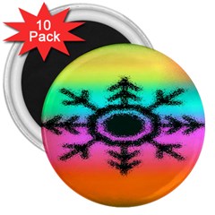 Vector Snowflake 3  Magnets (10 Pack)  by BangZart