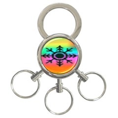 Vector Snowflake 3-ring Key Chains by BangZart