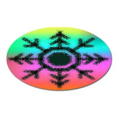 Vector Snowflake Oval Magnet by BangZart