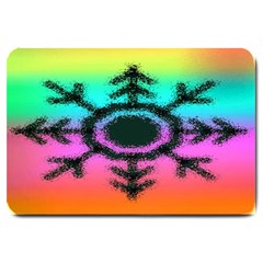 Vector Snowflake Large Doormat  by BangZart