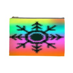 Vector Snowflake Cosmetic Bag (large)  by BangZart