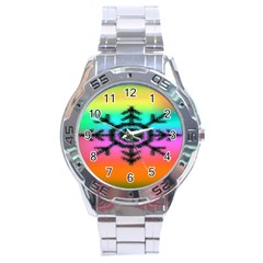 Vector Snowflake Stainless Steel Analogue Watch by BangZart