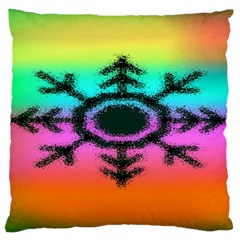 Vector Snowflake Large Cushion Case (one Side) by BangZart