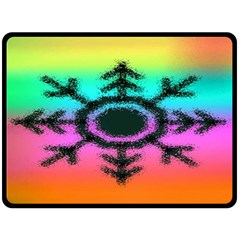 Vector Snowflake Double Sided Fleece Blanket (large)  by BangZart