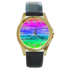 Pretty Color Round Gold Metal Watch by BangZart