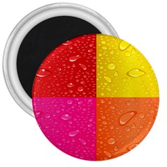 Color Abstract Drops 3  Magnets by BangZart