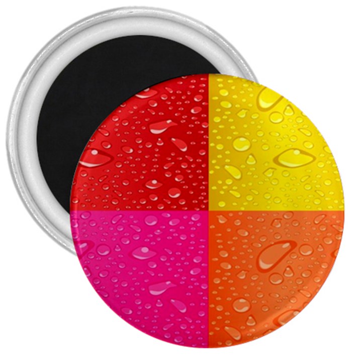 Color Abstract Drops 3  Magnets