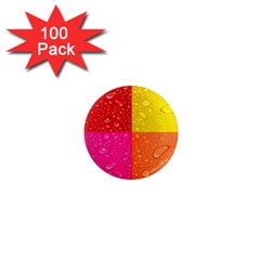 Color Abstract Drops 1  Mini Magnets (100 Pack)  by BangZart