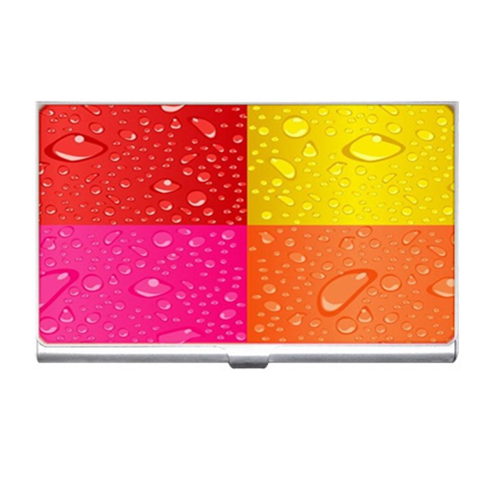 Color Abstract Drops Business Card Holders