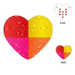 Color Abstract Drops Playing Cards (heart)  by BangZart