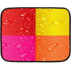 Color Abstract Drops Double Sided Fleece Blanket (mini)  by BangZart