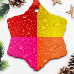 Color Abstract Drops Ornament (snowflake) by BangZart