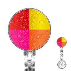 Color Abstract Drops Stainless Steel Nurses Watch by BangZart