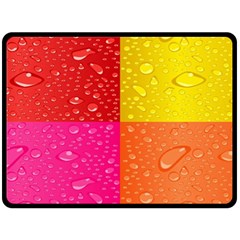 Color Abstract Drops Double Sided Fleece Blanket (large)  by BangZart