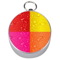 Color Abstract Drops Silver Compasses by BangZart