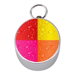 Color Abstract Drops Mini Silver Compasses by BangZart