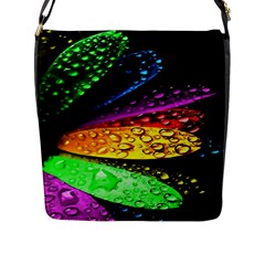 Abstract Flower Flap Messenger Bag (l)  by BangZart