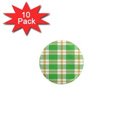 Abstract Green Plaid 1  Mini Magnet (10 Pack)  by BangZart