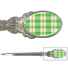 Abstract Green Plaid Letter Openers by BangZart