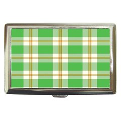 Abstract Green Plaid Cigarette Money Cases by BangZart