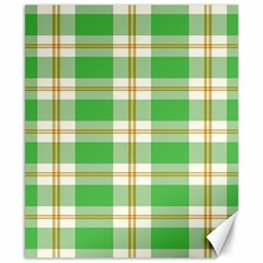 Abstract Green Plaid Canvas 8  X 10  by BangZart