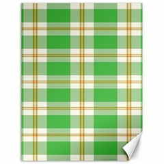 Abstract Green Plaid Canvas 18  X 24   by BangZart