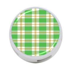 Abstract Green Plaid 4-port Usb Hub (one Side) by BangZart