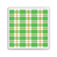 Abstract Green Plaid Memory Card Reader (square)  by BangZart