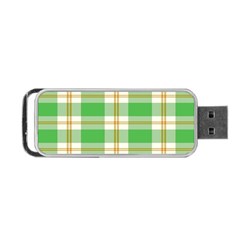 Abstract Green Plaid Portable Usb Flash (two Sides) by BangZart