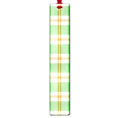 Abstract Green Plaid Large Book Marks by BangZart