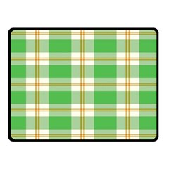 Abstract Green Plaid Double Sided Fleece Blanket (small)  by BangZart