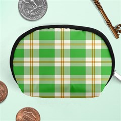 Abstract Green Plaid Accessory Pouches (medium)  by BangZart